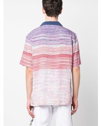 Мужская голубая рубашка с коротким рукавом от Missoni