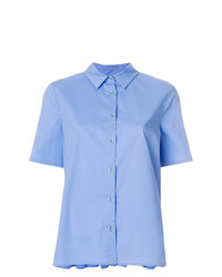 Женская голубая рубашка с коротким рукавом от Twin-Set