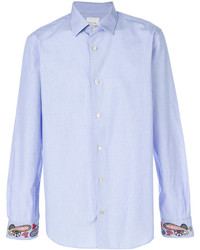 Мужская голубая рубашка с "огурцами" от Paul Smith