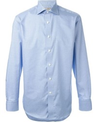 Мужская голубая рубашка с принтом от Canali