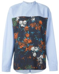 Женская голубая рубашка с принтом от Cédric Charlier