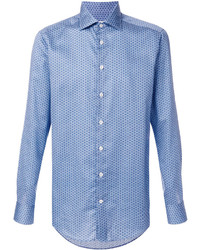 Мужская голубая рубашка с принтом от Etro
