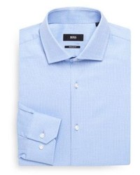Голубая рубашка с узором зигзаг