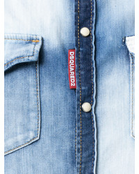 Женская голубая рубашка от Dsquared2