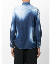 Женская голубая рубашка от Dsquared2