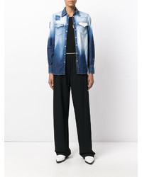 Женская голубая рубашка от Dsquared2