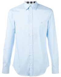 Мужская голубая рубашка от Burberry