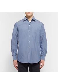 Мужская голубая рубашка от Loro Piana