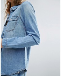 Женская голубая рубашка от Noisy May