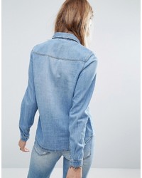 Женская голубая рубашка от Noisy May