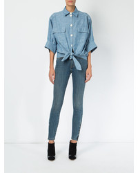 Женская голубая рубашка от Chloé