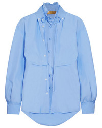 Женская голубая рубашка от Golden Goose Deluxe Brand