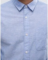 Мужская голубая рубашка от Jack and Jones