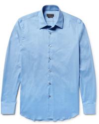 Мужская голубая рубашка от Prada