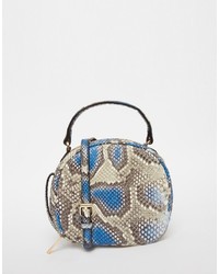 Голубая сумка через плечо со змеиным рисунком от Asos