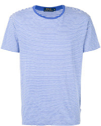 Мужская голубая футболка в горизонтальную полоску от Polo Ralph Lauren