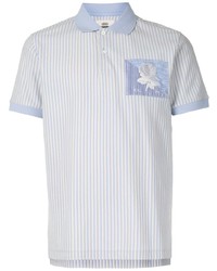 Мужская голубая футболка-поло в вертикальную полоску от Kent & Curwen