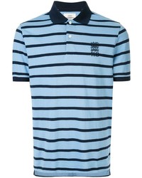 Мужская голубая футболка-поло в горизонтальную полоску от Kent & Curwen