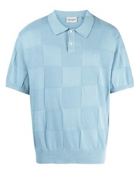 Мужская голубая футболка-поло в клетку от Carhartt WIP