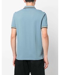 Мужская голубая футболка-поло с вышивкой от Fred Perry
