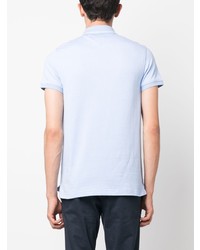 Мужская голубая футболка-поло с вышивкой от Tommy Hilfiger