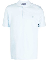 Мужская голубая футболка-поло с вышивкой от Vilebrequin