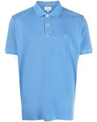 Мужская голубая футболка-поло с вышивкой от Woolrich