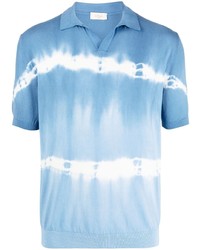 Мужская голубая футболка-поло с принтом тай-дай от Altea