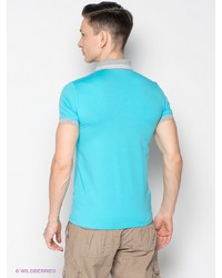 Мужская голубая футболка-поло с принтом от BAGGAGE