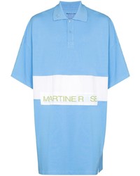 Мужская голубая футболка-поло с принтом от Martine Rose