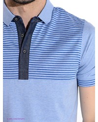 Мужская голубая футболка-поло от Alfred Muller