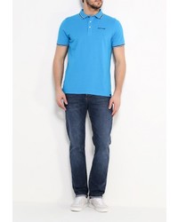 Мужская голубая футболка-поло от Animal