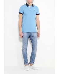 Мужская голубая футболка-поло от BLEND