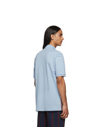 Мужская голубая футболка-поло от Gucci
