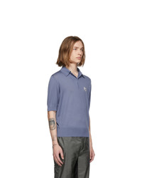 Мужская голубая футболка-поло от Prada