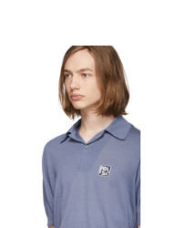 Мужская голубая футболка-поло от Prada