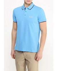 Мужская голубая футболка-поло от Boss Green