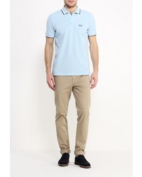 Мужская голубая футболка-поло от Boss Green