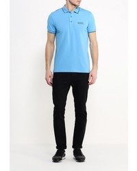 Мужская голубая футболка-поло от Boss Green