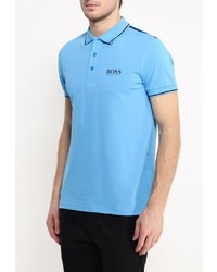 Мужская голубая футболка-поло от Boss Green