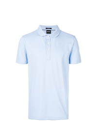 Мужская голубая футболка-поло от BOSS HUGO BOSS