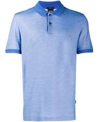 Мужская голубая футболка-поло от BOSS