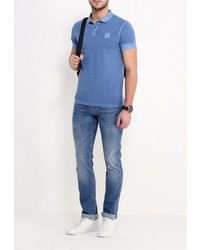 Мужская голубая футболка-поло от Boss Orange