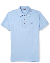 Мужская голубая футболка-поло от Bottega Veneta