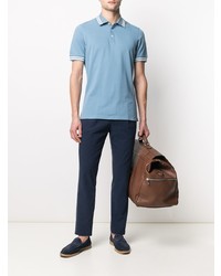 Мужская голубая футболка-поло от Brunello Cucinelli