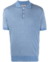 Мужская голубая футболка-поло от Canali