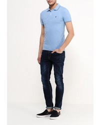 Мужская голубая футболка-поло от Celio