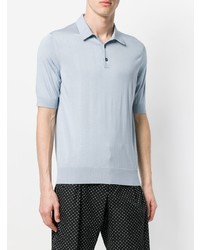 Мужская голубая футболка-поло от Dolce & Gabbana