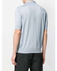 Мужская голубая футболка-поло от Dolce & Gabbana