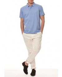 Мужская голубая футболка-поло от Colletto Bianco